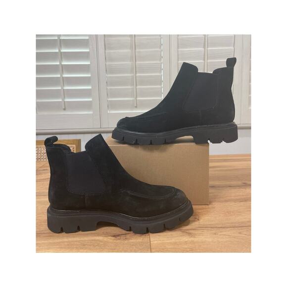 Sofft Womens Samira Chelsea Ankle Boot Black Suede Leather Size 10 NWOB Lug Sole - Picture 8 of 11